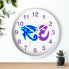 Blue,Lavender/Pink RE Logo Wall Clock