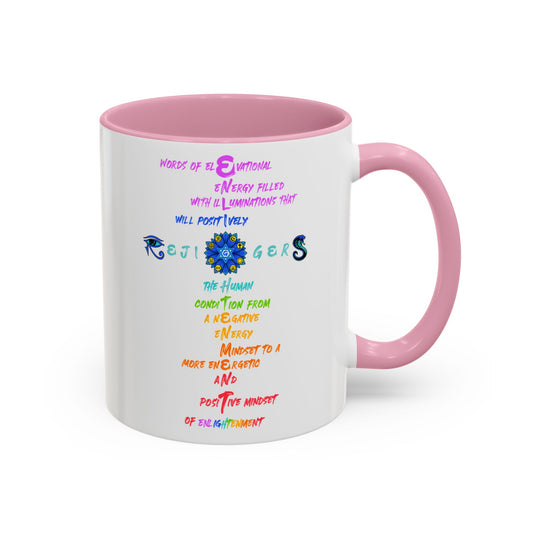 RE's Mission Statement/Pink Cross Colorful Mugs, 11oz