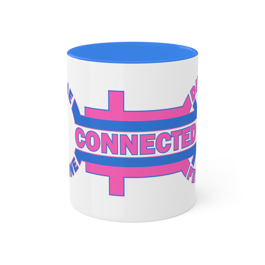 Divine M/F Connected Colorful Mugs, 11oz