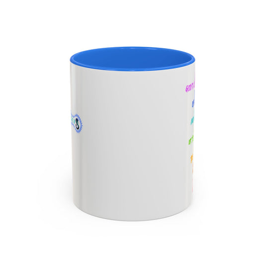 RE's Blessed/RE Blue Cross Colorful Mugs, 11oz