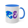 Blue/Lavender Pink RE logo Colorful Mugs, 11oz