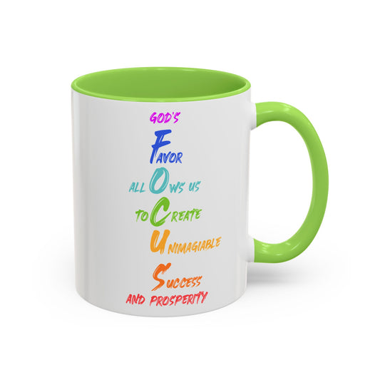 RE's Focus/RE Green Cross Colorful Mugs, 11oz