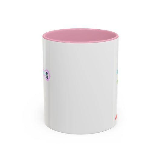 RE's Focus/RE Pink Cross Colorful Mugs, 11oz