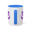 Blue/Lavender Pink RE logo Colorful Mugs, 11oz