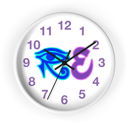 Blue,Lavender/Pink RE Logo Wall Clock