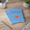 RE's Blue/Lavender Logo Light Blue Softcover Notebook, A5