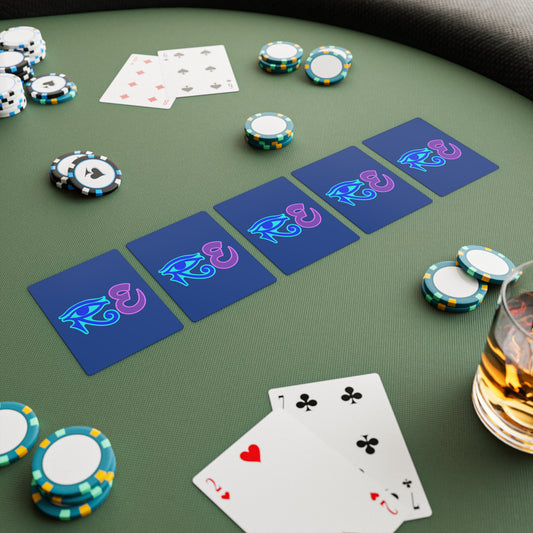 RE Blue/ Lavender Logo Poker Cards