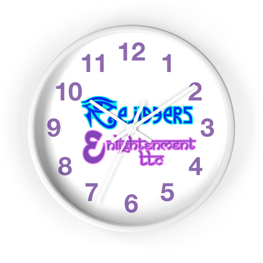 Blue,Lavender/Pink RE Logo Wall Clock