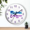 Blue,Lavender/Pink RE Logo Wall Clock