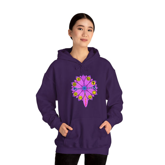 RE Purple Lotus Unisex Heavy Blend™ Hooded Sweatshirt