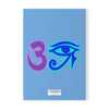 RE's Blue/Lavender Logo Light Blue Softcover Notebook, A5