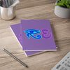 RE's Blue/Lavender Logo Purple Softcover Notebook, A5