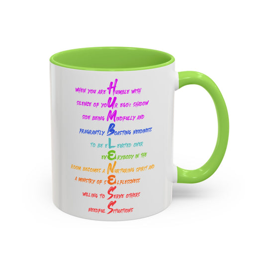 RE's Humbleness/Green Cross Colorful Mugs, 11oz