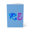 RE's Blue/Lavender Logo Light Blue Softcover Notebook, A5