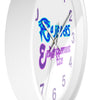 Blue,Lavender/Pink RE Logo Wall Clock