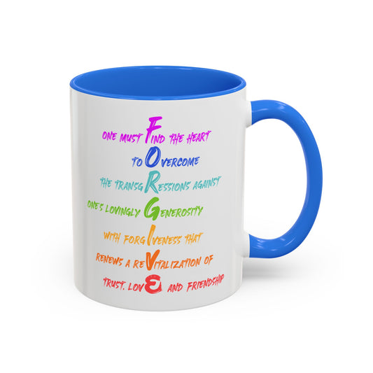 RE Forgive/RE Blue Cross Colorful Mugs, 11oz