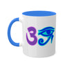 Blue/Lavender Pink RE logo Colorful Mugs, 11oz