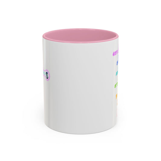 RE's Blessed/RE Pink Cross Colorful Mugs, 11oz