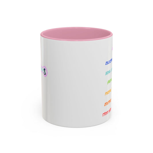 RE's  Harmony/RE Pink Cross Colorful Mugs, 11oz