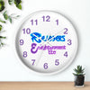 Blue,Lavender/Pink RE Logo Wall Clock