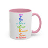 RE's Focus/RE Pink Cross Colorful Mugs, 11oz