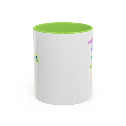 RE's Blessed/RE Green Cross Colorful Mugs, 11oz