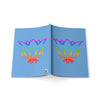RE's Blue/Lavender Logo Light Blue Softcover Notebook, A5