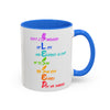 RE's Blessed/RE Blue Cross Colorful Mugs, 11oz