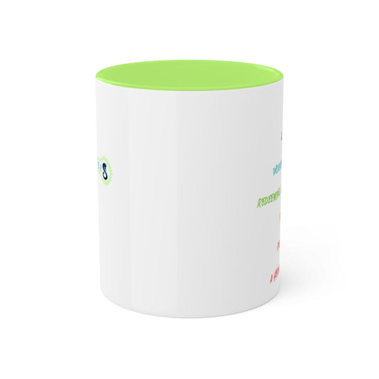 RE's Destiny/RE Green Cross Colorful Mugs, 11oz