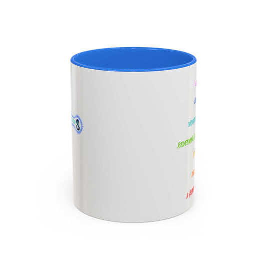 RE's Destiny/RE Blue Cross Colorful Mugs, 11oz
