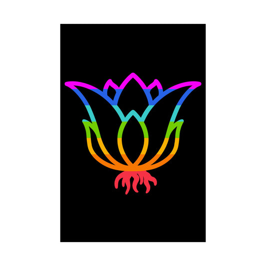 Satin Poster - 7 Chakra Lotus Flower of Spiritual Alignment