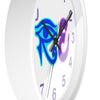 Blue,Lavender/Pink RE Logo Wall Clock