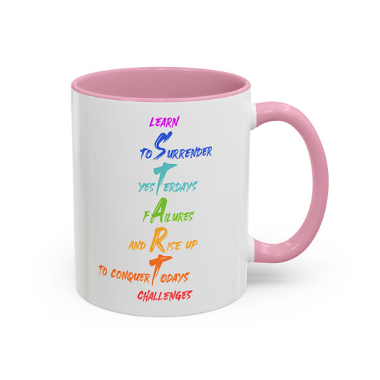 RE's Start/RE Pink Cross Colorful Mugs, 11oz