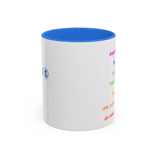 RE's Honesty/RE Blue Cross Colorful Mugs, 11oz