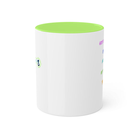 RE's Blessed/RE Green Cross Colorful Mugs, 11oz