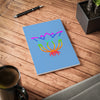 RE's Blue/Lavender Logo Light Blue Softcover Notebook, A5