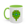 RE Green Lotus Flower Colorful Mugs, 11oz