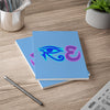 RE's Blue/Lavender Logo Light Blue Softcover Notebook, A5