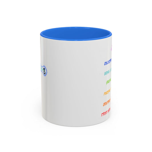 RE's Harmony/RE Blue Cross Colorful Mugs, 11oz