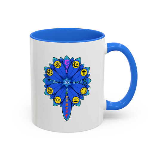 RE Blue Lotus Flower Colorful Mugs, 11oz