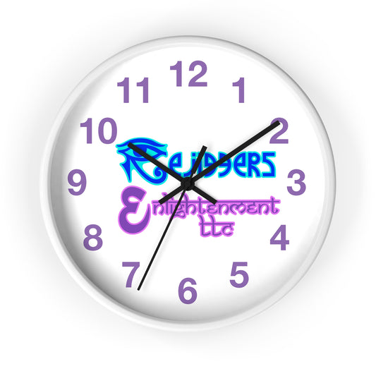 Blue,Lavender/Pink RE Logo Wall Clock