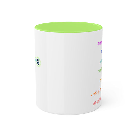 RE's Honesty/RE Green Cross Colorful Mugs, 11oz