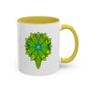 RE Green Lotus Flower Colorful Mugs, 11oz
