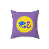 RE Blue/Lavender Logo Square Pillow