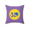 RE Blue/Lavender Logo Square Pillow