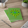 RE's Green Lotus Flower Softcover Notebook, A5