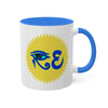 Blue/Blue RE Logo Colorful Mugs, 11oz