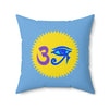 RE Blue/Lavender Logo Square Pillow