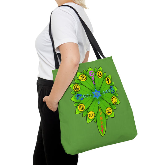 RE Green Lotus Tote Bag (AOP)