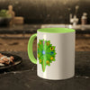 RE Green Lotus Flower Colorful Mugs, 11oz